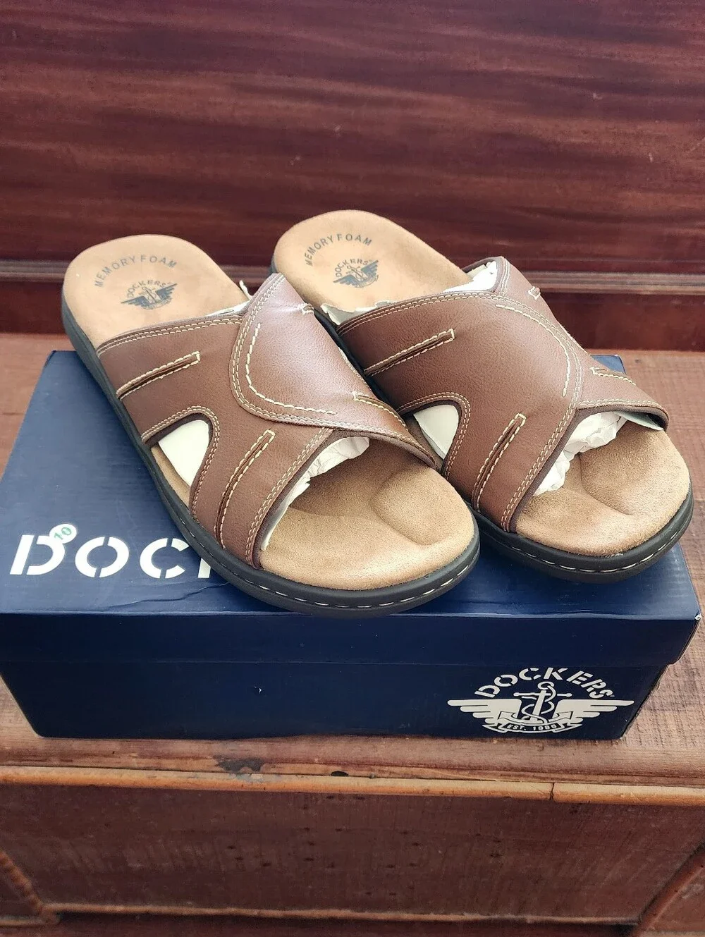 Dockers Men's Sunland Slide Leather Sandal